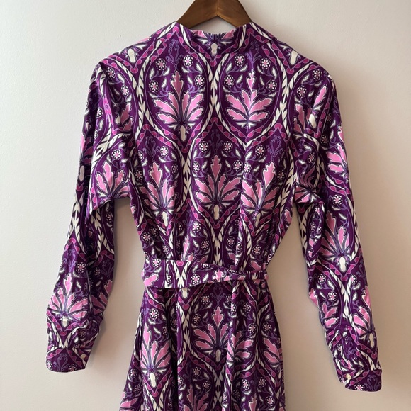 Talbots women’s Modern poplin shirtdress floral Size 12 - Picture 4 of 11